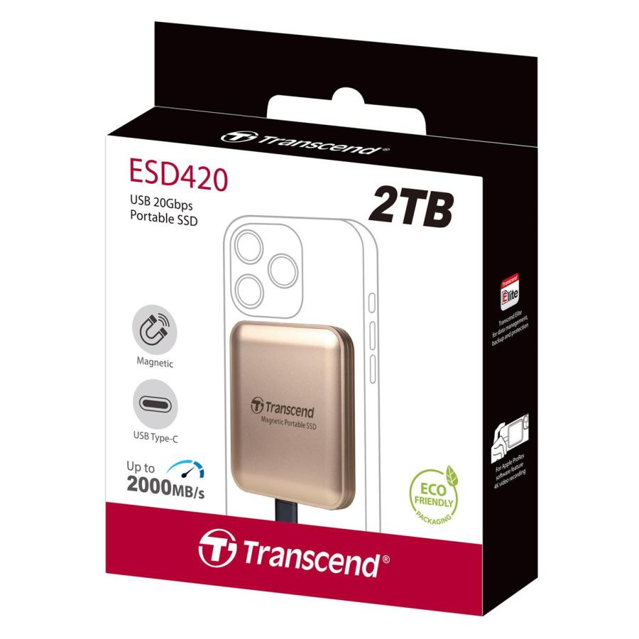 Transcend（トランセンド） ポータブルSSD 2TB 最大2000MB/s iPhone 