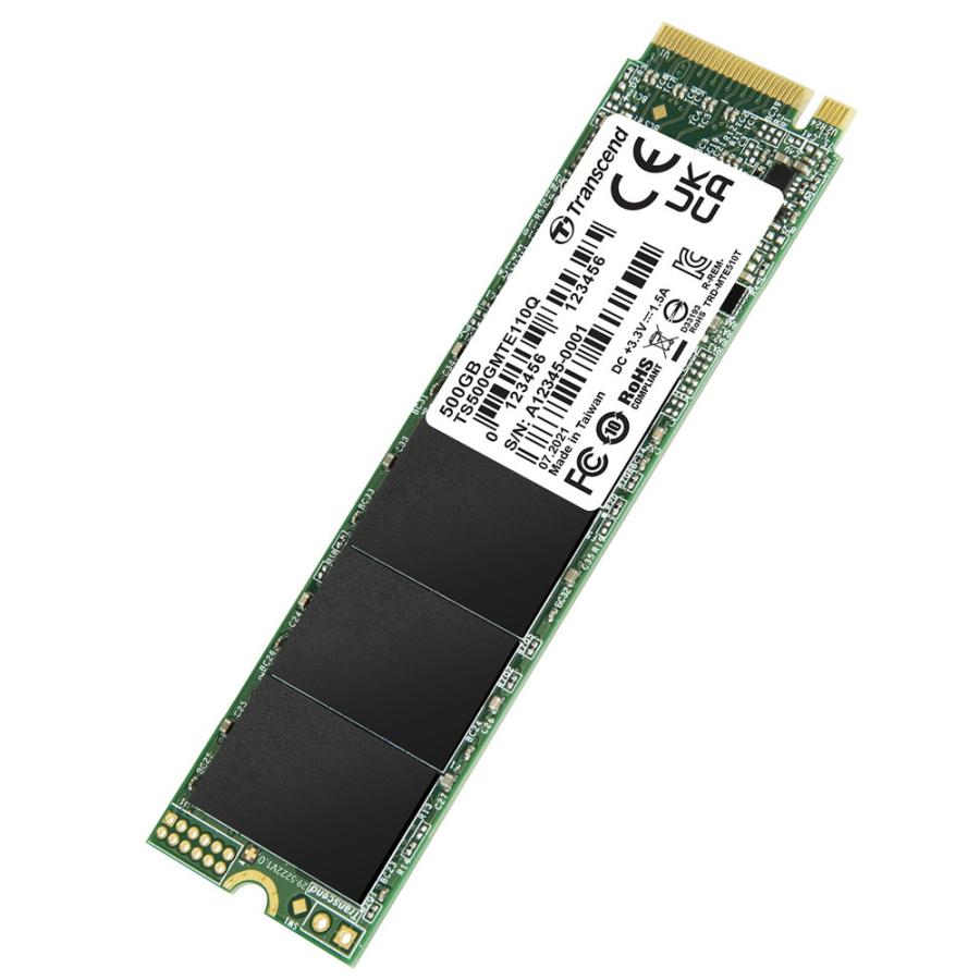 M.2 SSD 500GB NVMe 1.3準拠 PCIe Gen3 ×4 3D NAND TS500GMTE110Q トランセンド製 Transcend ネコポス対応｜esupply｜03