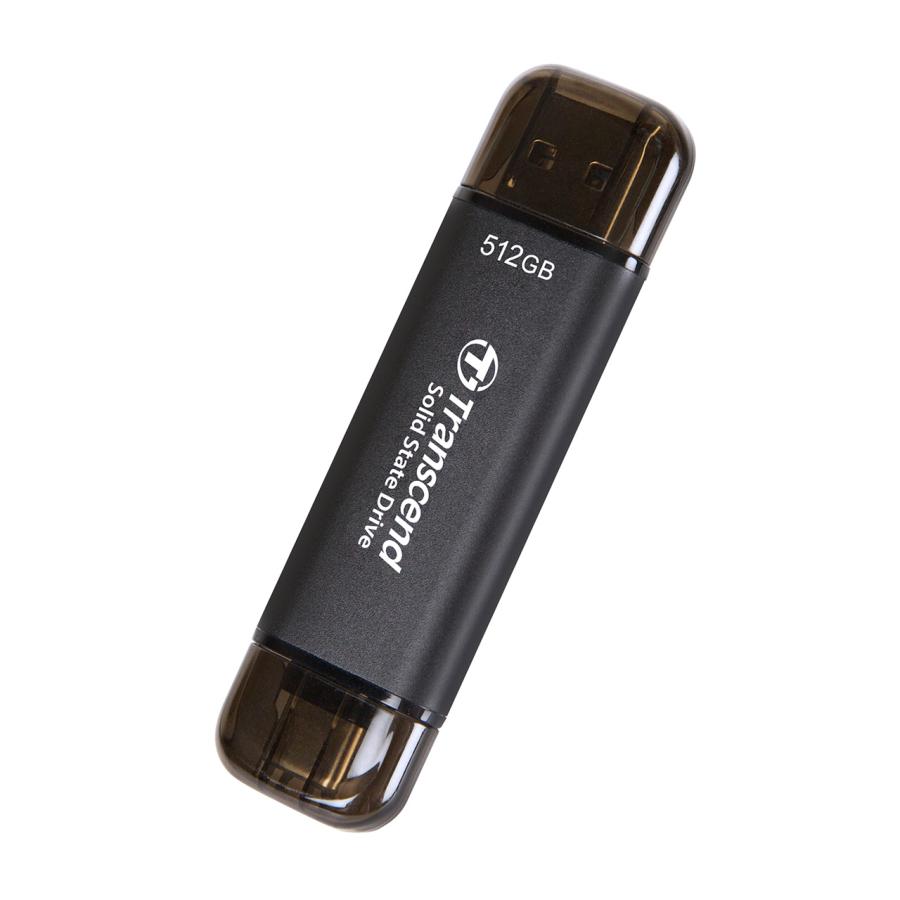 Transcend（トランセンド） ポータブルSSD 512GB デュアルコネクタ 