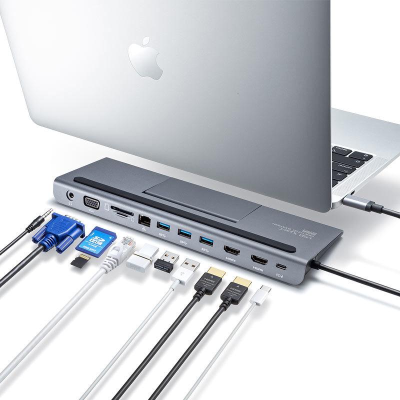 SANWA SUPPLY ドッキングステーション USBタイプC接続 HDMI VGA SANWA SUPPLY ドッキングステーション USBタイプC接続 HDMI VGA