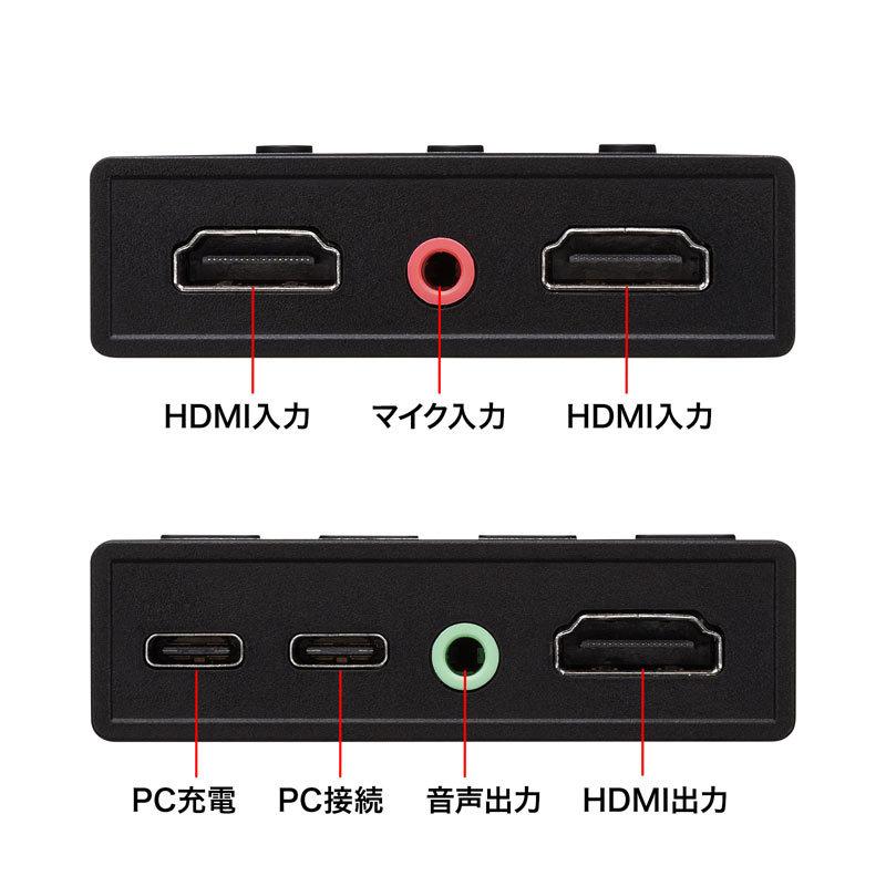 HDMIキャプチャー 2入力 スイッチャー付き USB-CVHDUVC5 サンワサプライ｜esupply｜16