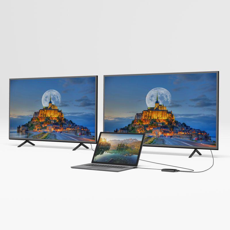 USB-HDMIディスプレイアダプタ 4K/60Hz対応 2画面出力 USB-CVU3HD6 サンワサプライの画像