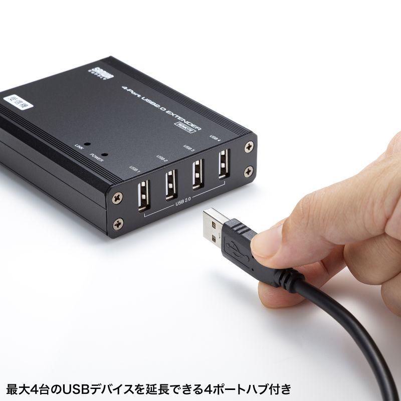 USB2.0エクステンダー USB2.0 最大100m延長 USB4ポート USB-EXSET4 サンワサプライ | SANWA SUPPLY | 14
