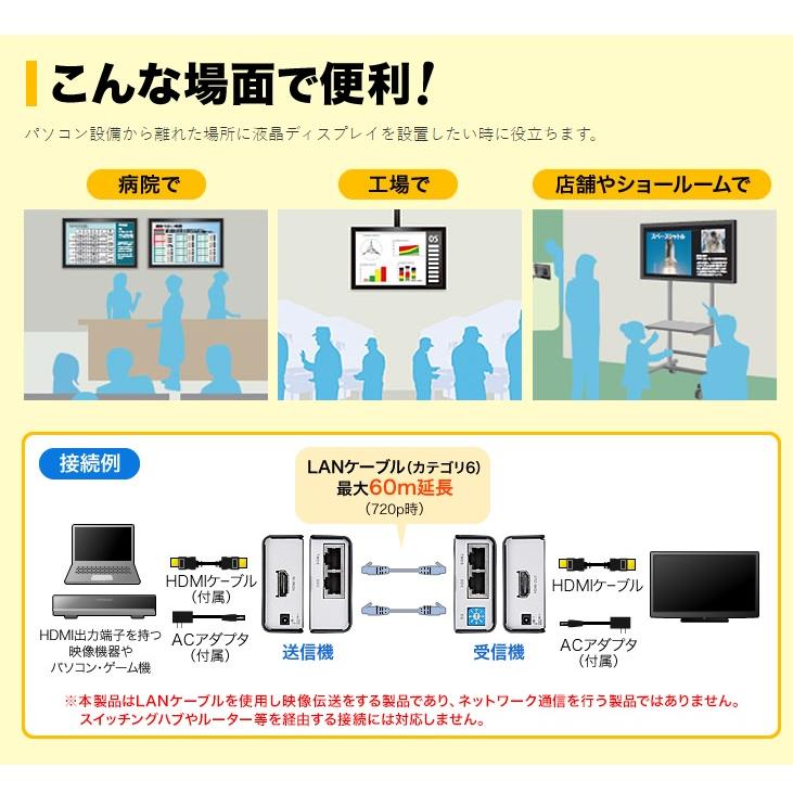 SANWA SUPPLY HDMIエクステンダー 延長 HDMIモニター延長器 フル SANWA SUPPLY HDMIエクステンダー 延長 HDMIモニター延長器 フル