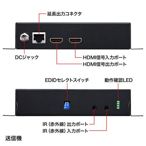 HDMIモニター延長器 エクステンダー 4K フルHD PoE 最大100m 受信機・送信機セット VGA-EXHDPOE2 サンワサプライ｜esupply｜03