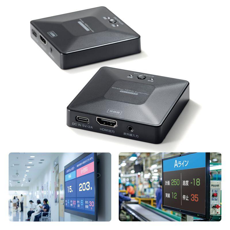 SANWA SUPPLY（サンワサプライ） ワイヤレスHDMIエクステンダー 送受信