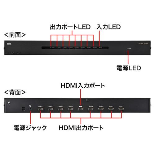 SANWA SUPPLY（サンワサプライ） HDMI分配器 8分配 マルチディスプレイ