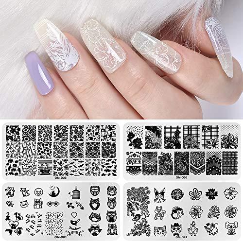 メーリンドス ネイルスタンピング プレート４枚セット イメージプレートジェルネイル ネイルデザインツールスタンプネイル レース 動物 フラワー 12 6cm B0wp12qq エスショップ2号店 通販 Yahoo ショッピング