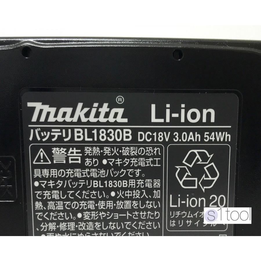 マキタ バッテリー 純正品 18V 3.0Ah リチウムイオン電池 正規品 残量表示付き 箱なし BL1830B リチウムイオンバッテリー 充電池