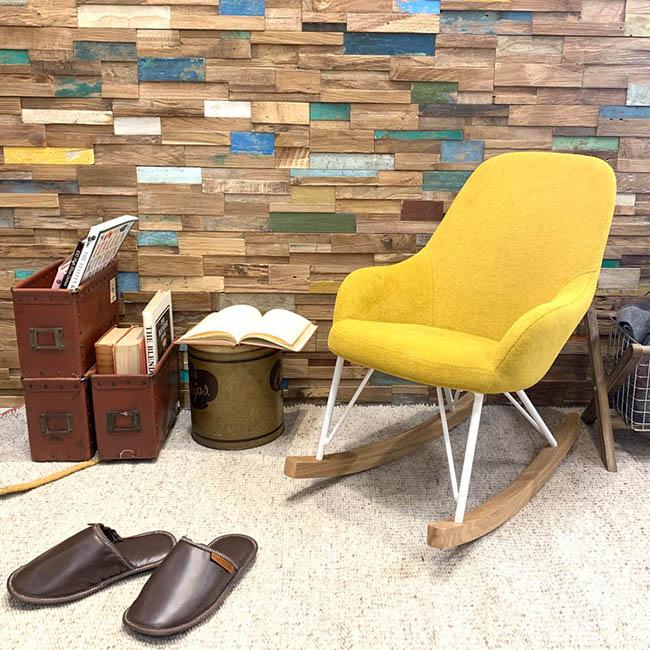 ロッキングチェア　ダルトン　マスタード　S DULTON（ダルトン） ロッキングチェア S K645-789 椅子 アイボリー