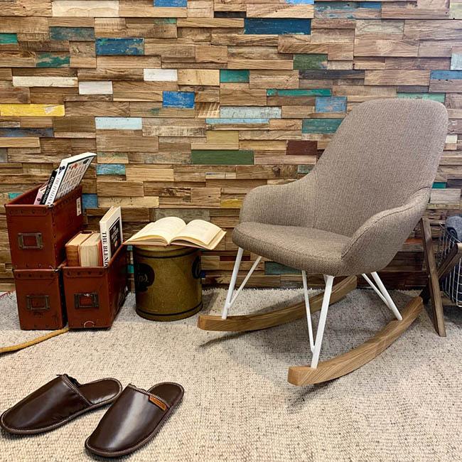 DULTON（ダルトン） ロッキングチェア S K645-789 椅子 アイボリー