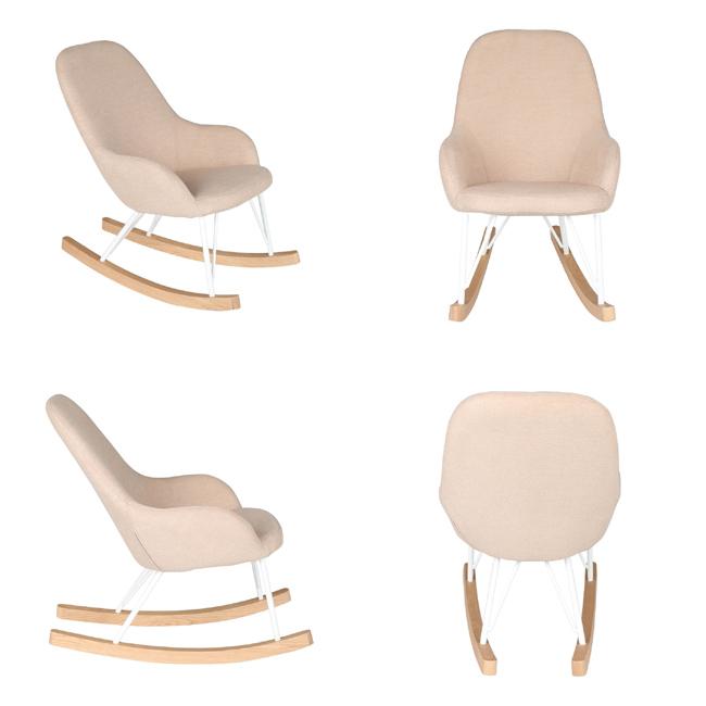 DULTON（ダルトン） ロッキングチェア S K645-789 椅子 アイボリー