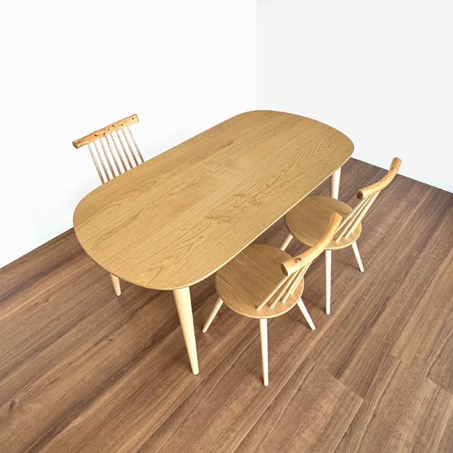 【飛騨産業】天然木カバ製円形ダイニングテーブル【梱包・発送たのメル便】 飛騨産業 【アウトレット特価!424,600円→297,000円】飛騨産業