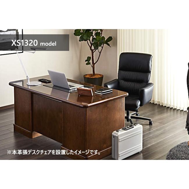 カリモク チェア デスクチェア 【XS1320BB】 椅子 本革 昇降 キャスター 書斎 在宅ワーク テレワーク 社長 座り心地の画像