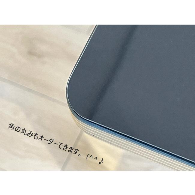 テーブルマット 120cmまで×奥行90cmまで 透明 1ミリ厚オーダー ビニールマット 透明マット 丸み 日本製 キズ 汚れ 傷防止 汚れ防止_4