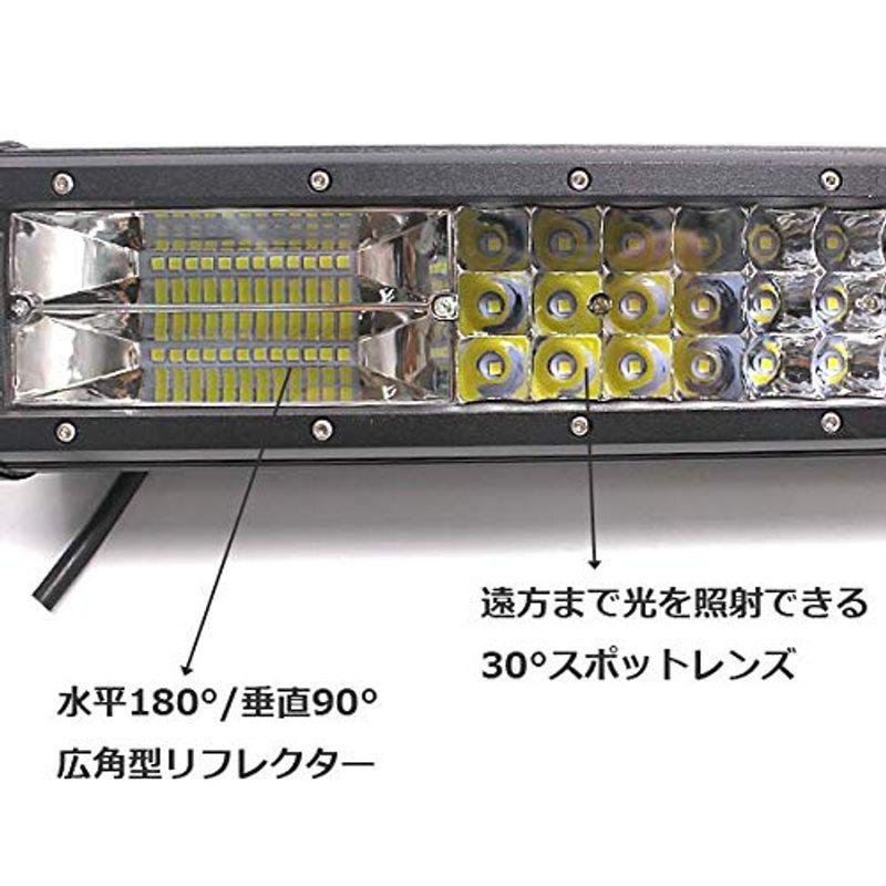 作業灯　Wellvie　LED　IP67　94cm　504W　10V-30V　37インチ　12V　24V　25200lm　ライトバー　IP6