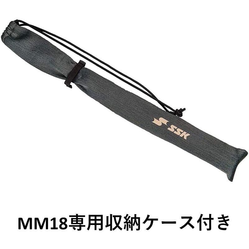 激安特価品SSK(エスエスケイ) 野球 軟式FRP製バット 83cm SBB4023MDL ブラック×シルバー MM18 ミドルライト バット 