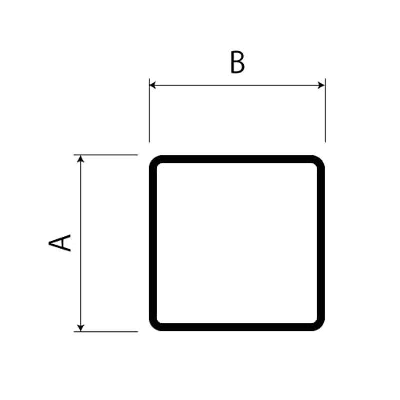 建築材料　e-kanamono　ステンレス角パイプ　2.0x75x75x5000mm(2M　#400研磨仕上　2M　1M)　SUS304　SCK-1-