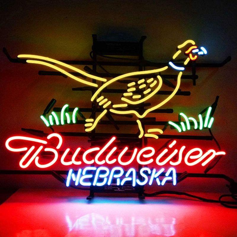 ディスプレイ　ネオンサイン『Budweiser　Nebraska　カフ　省エネ　SIGN　バー　』NEON　サインボード、ギフト　部屋の飾り