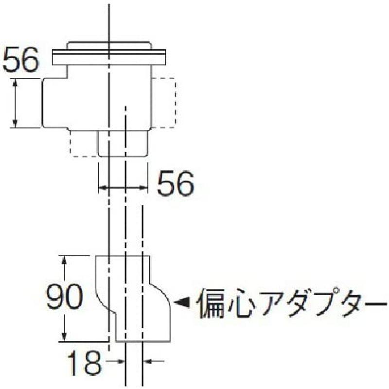 SANEI　浴室排水ユニット　150mmタイル用　呼び50VUパイプ用　H903-450　縦・横排水兼用