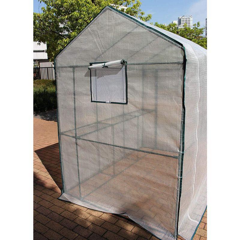 簡易温室 マルハチ産業 組立式簡易温室 スーパージャンボ 103157 奥行220×高さ216×幅150cm - 4