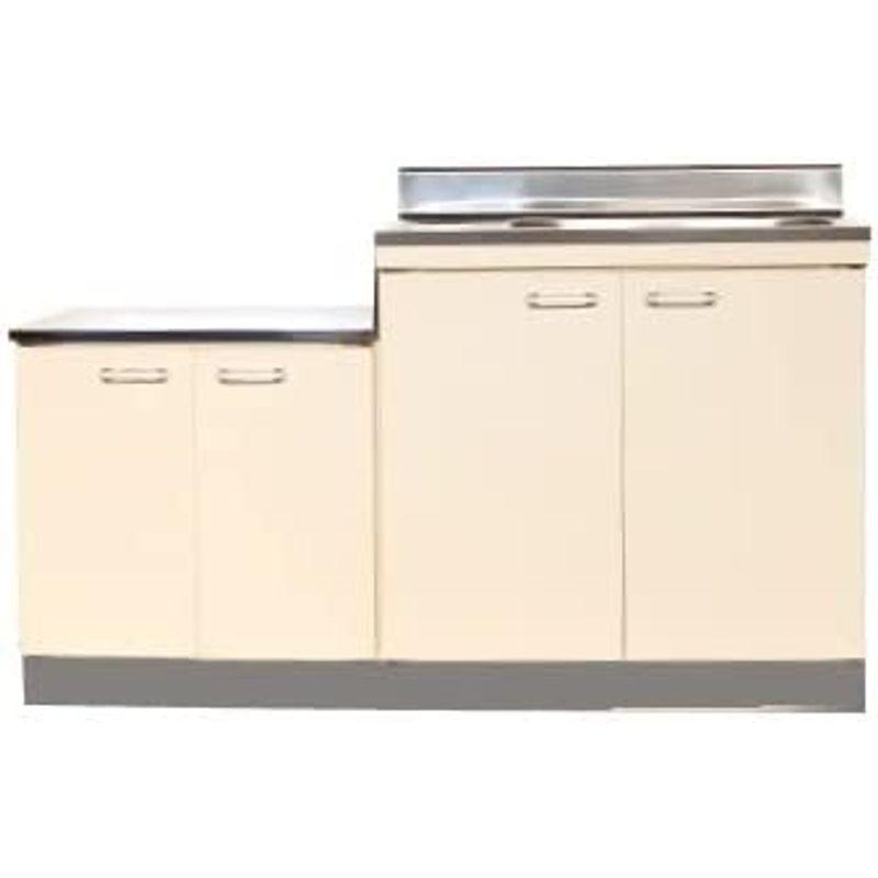 ライフ住器 公団型流し台 1400×460 アイボリー OOK-140 (右水槽+左 ライフ住器 公団型流し台 1400×460 アイボリー OOK-140 (右水槽+左