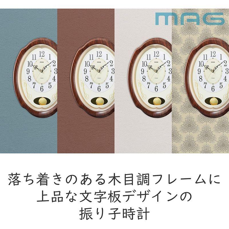 時計 MAG(マグ) 掛け時計 振り子 電波時計 我が家の演奏会 メロディ