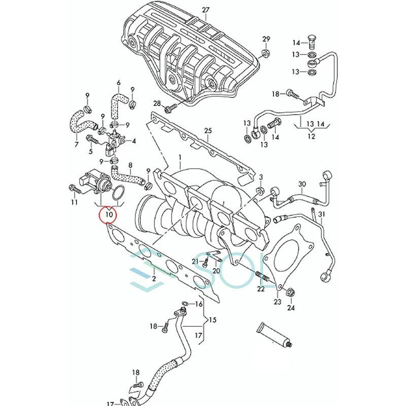 エンジンパーツ　フォルクスワーゲン　ポロ　シロッコ　ビートル　トゥーラン　03C145710E　カットオフバルブ　シャラン　ティグアン　03C145710D