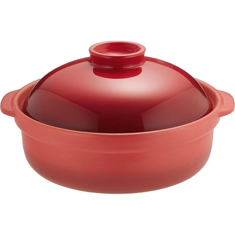 宴 土鍋 耐熱 直火 IH対応 ベイクレッド 10号鍋 (4-5人用) 激安