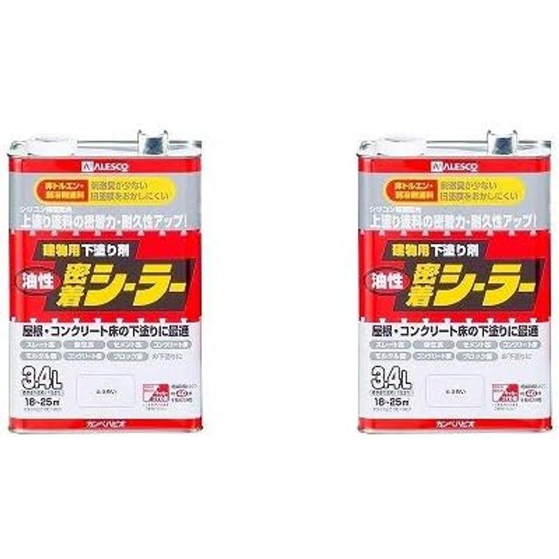 ペンキ・塗料　カンペハピオ　油性密着シーラー　とうめい　3.4L　２缶セット