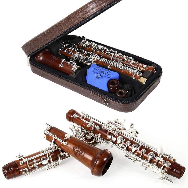 楽器 Rochix Oboe プロフェッショナルパフォーマンスレベル RHS13 レッドウッドボディシルバーメッキ セミオートマチック C