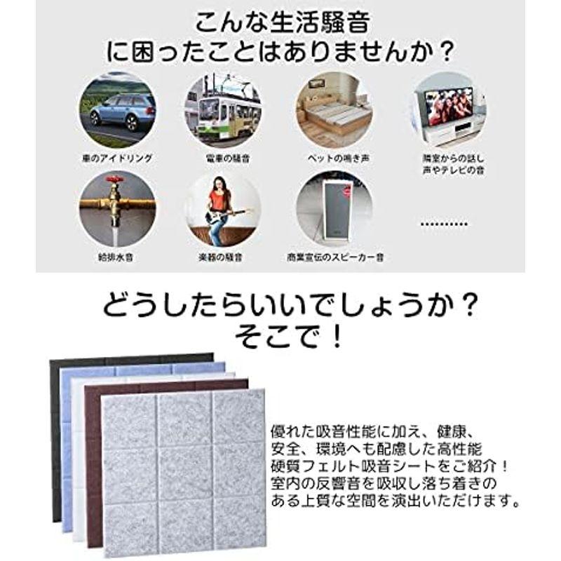 インテリア・家具　防音シート,KIMINO　防音　防湿　硬質防音材　ゲーミングルーム　吸音壁や天井簡単に設置、素早く利用可能吸音材　フェルト　吸音シート　難燃