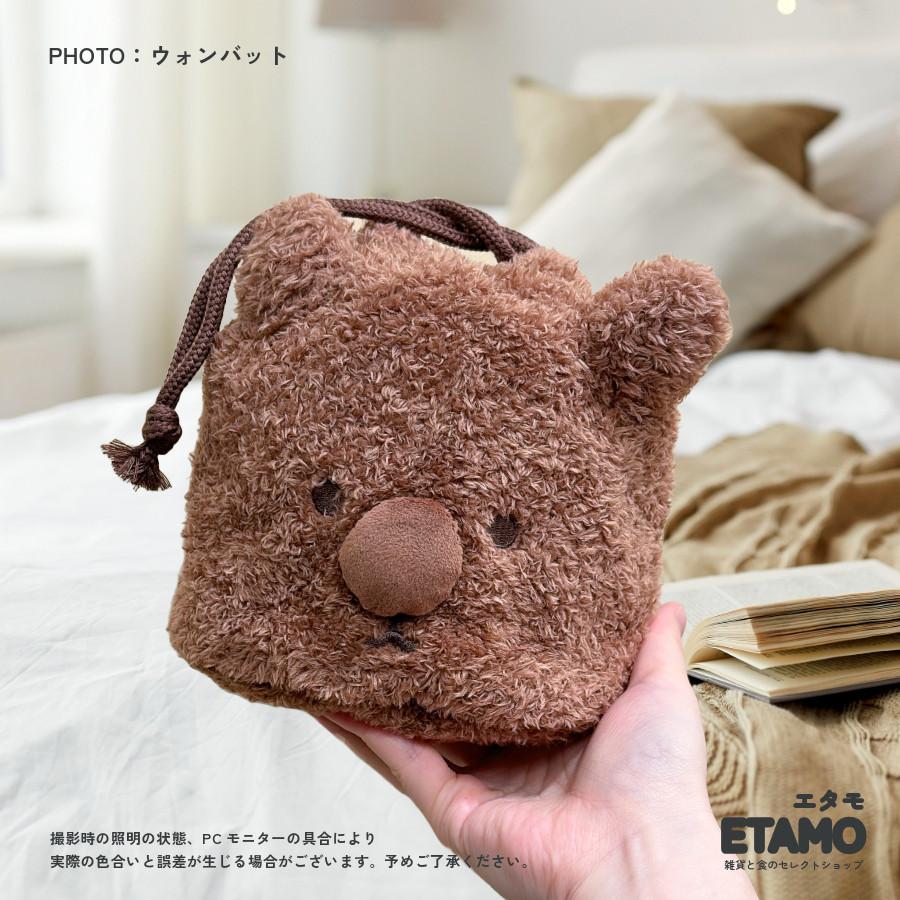 Q-LiA（クーリア） レアアニマル ぬいぐるみ 巾着 ポーチ ハシビロコウ