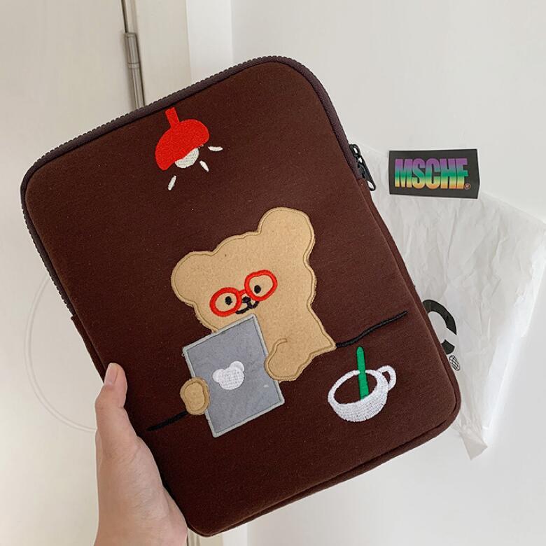 タブレットケース ポーチ かわいい 韓国 くま iPad Pro Air 11インチ