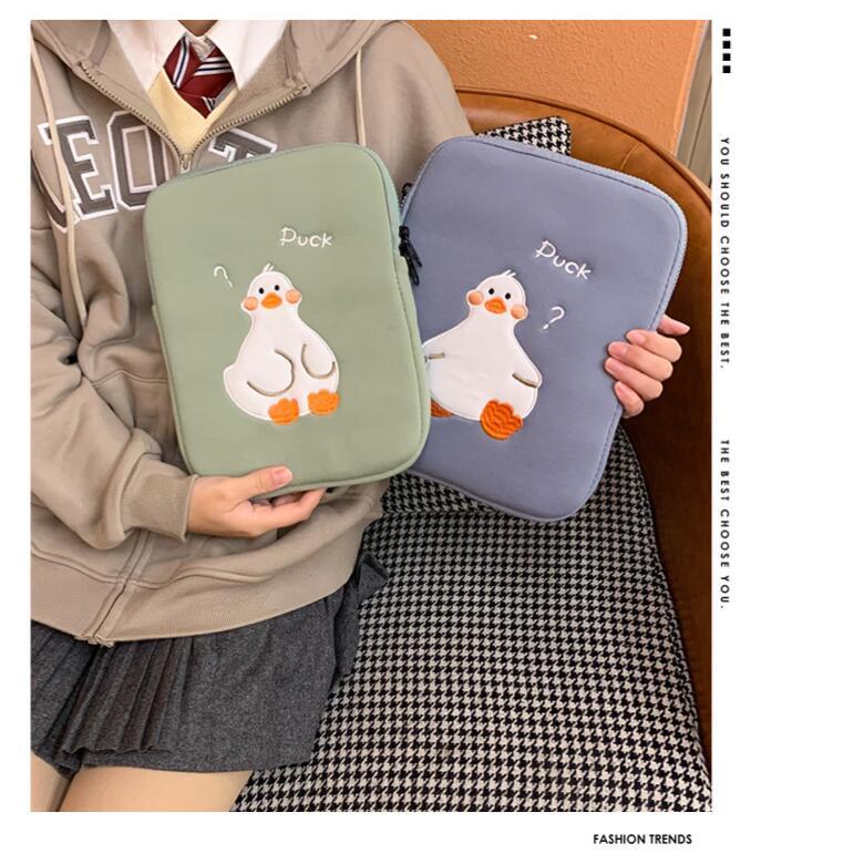 タブレットケース ポーチ かわいい 韓国 アヒル iPad Pro Air 11インチ