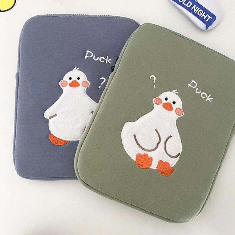 タブレットケース ポーチ かわいい 韓国 アヒル iPad Pro Air 11インチ