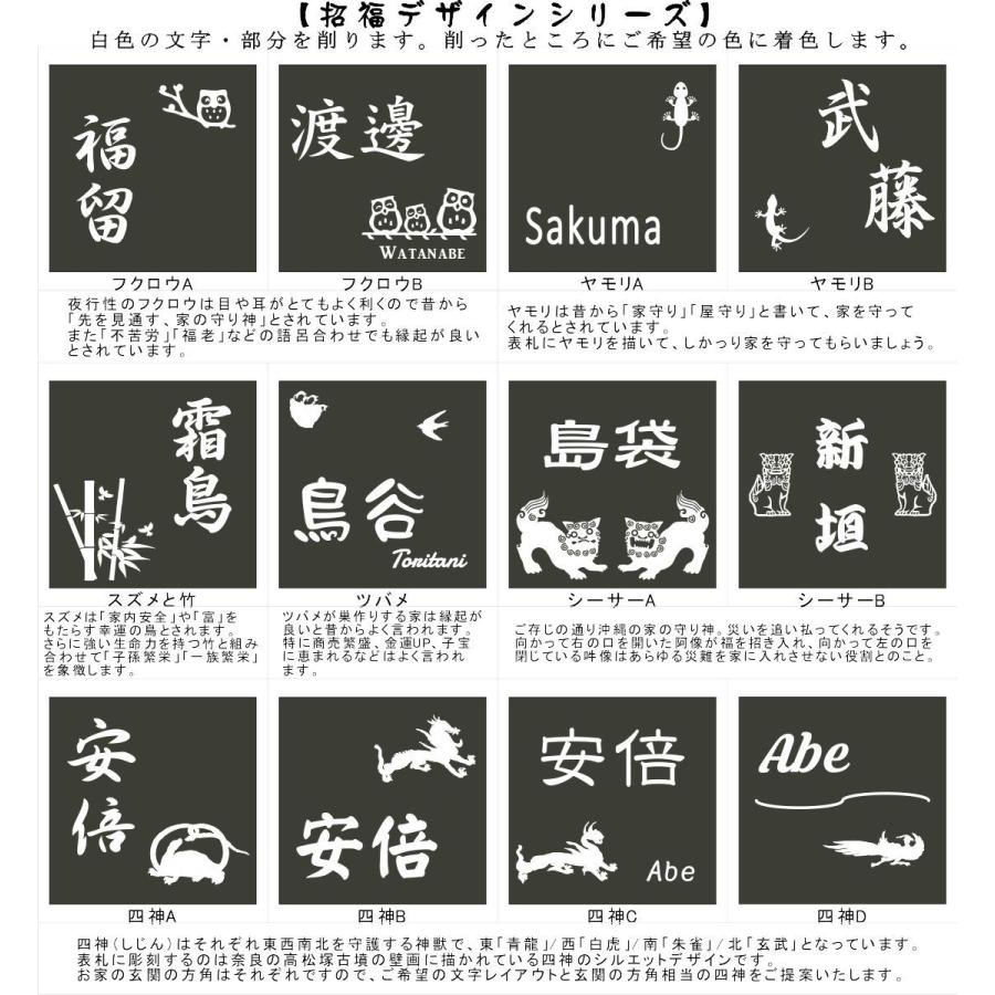 売れ筋 送料無料 タイル表札 石感のあるおしゃれ表札 招福動物 フクロウ ヤモリ シーサー 四神 雀と竹 ツバメ 戸建て 150角玄昌石風 黒 追加マグネット可 Discoversvg Com
