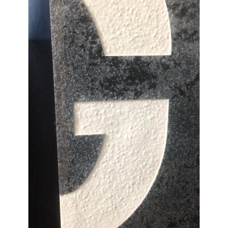 150角 ローマタイル表札 「黒」 イニシャルデザイン 戸建 マンション