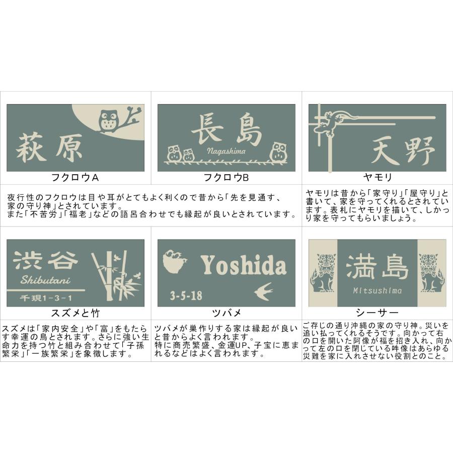 長方形タイル表札「フォグブルー」 (147mm x 72mm) デザイン表札 送料