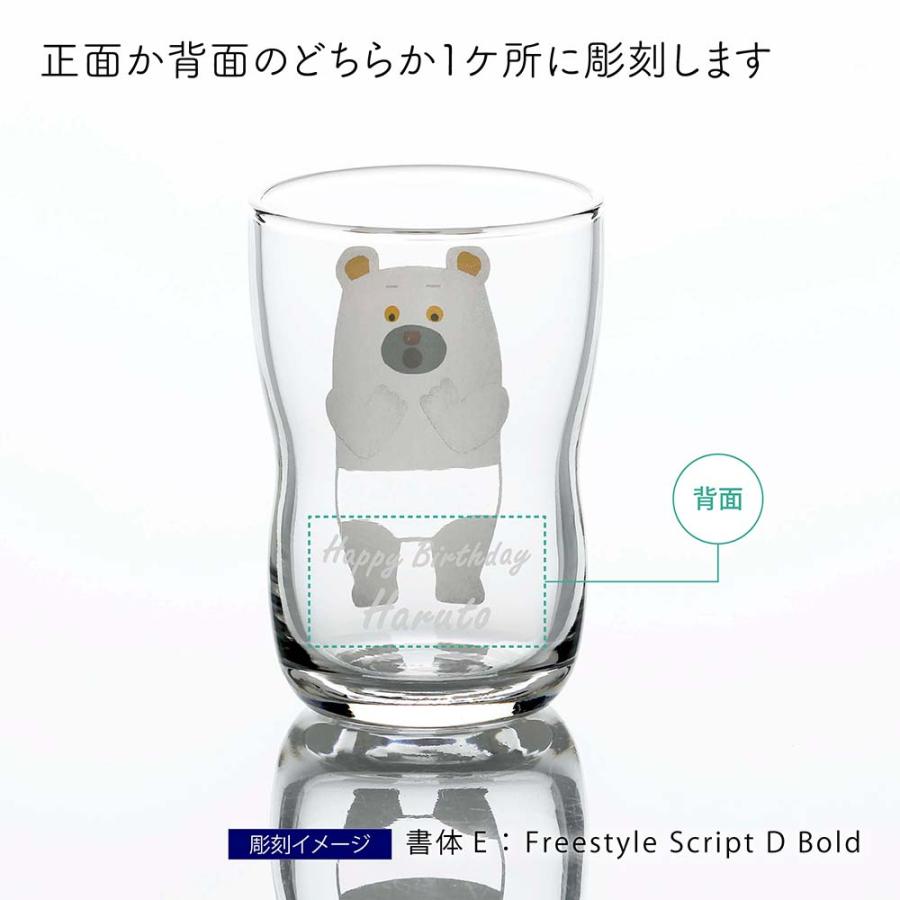 【ラッピング無料】【名入れ代込み】tupera tupera × つよいこグラス M しろくまのパンツ 185ml 名前 名入れ 彫刻 刻印 名入れギフト プレゼント 記念日 |  | 02