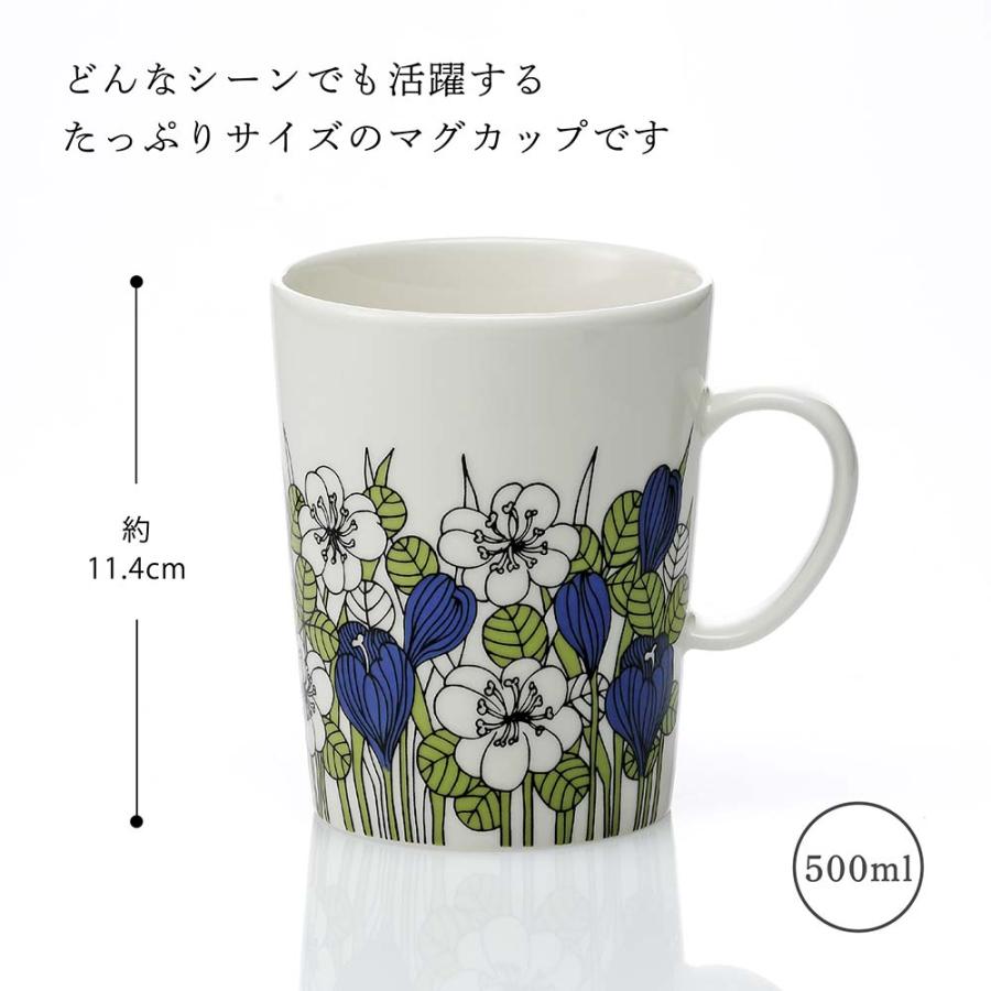 ARABIA（アラビア） クロッカス マグカップ グリーン 500ml 名前 彫刻