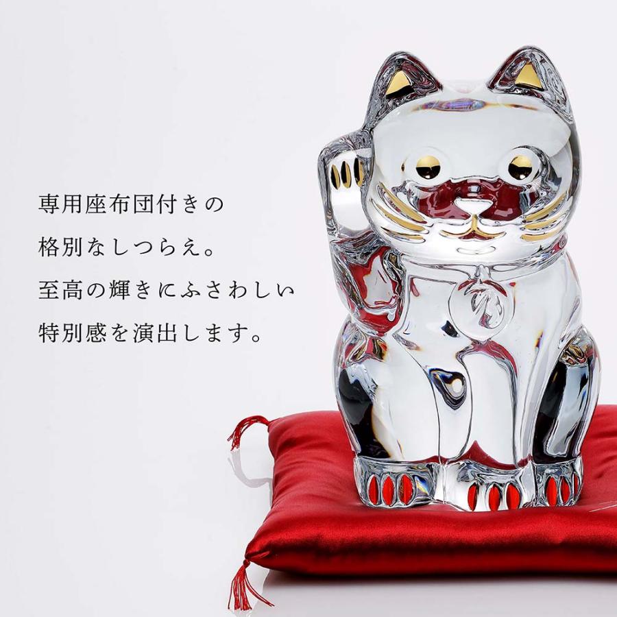 バカラ（Baccarat） まねき猫 Lサイズ 25cm・大理石 台座