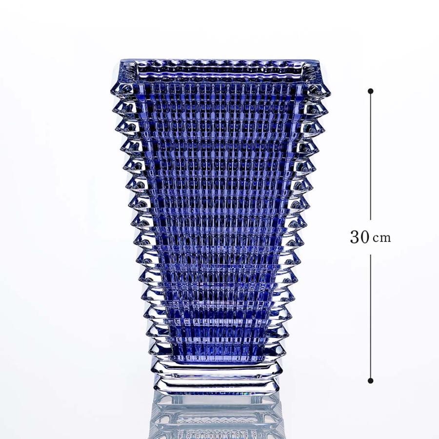 バカラ（Baccarat） アイベース スクウェア L ブルー 30cm 名入れ代込