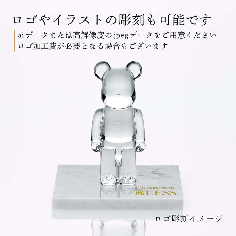 バカラ（Baccarat） ベアブリック クリア・大理石 台座 Sサイズ