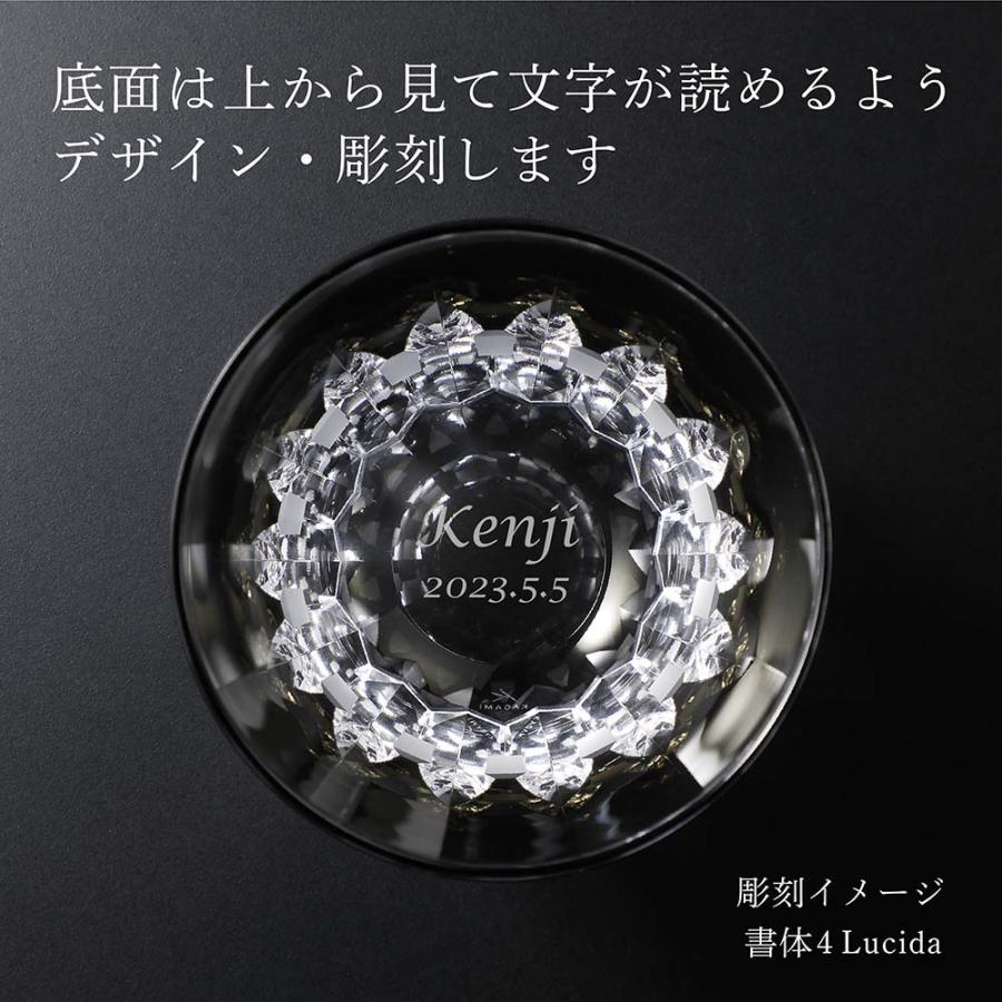 KAGAMI カガミクリスタル ロックグラス 校倉 T394-312-BLK 名入れ彫刻代込み 青墨色 父の日 プレゼント 名入れ グラス タンブラー 法人記念品 名前 刻印 | KAGAMI | 03