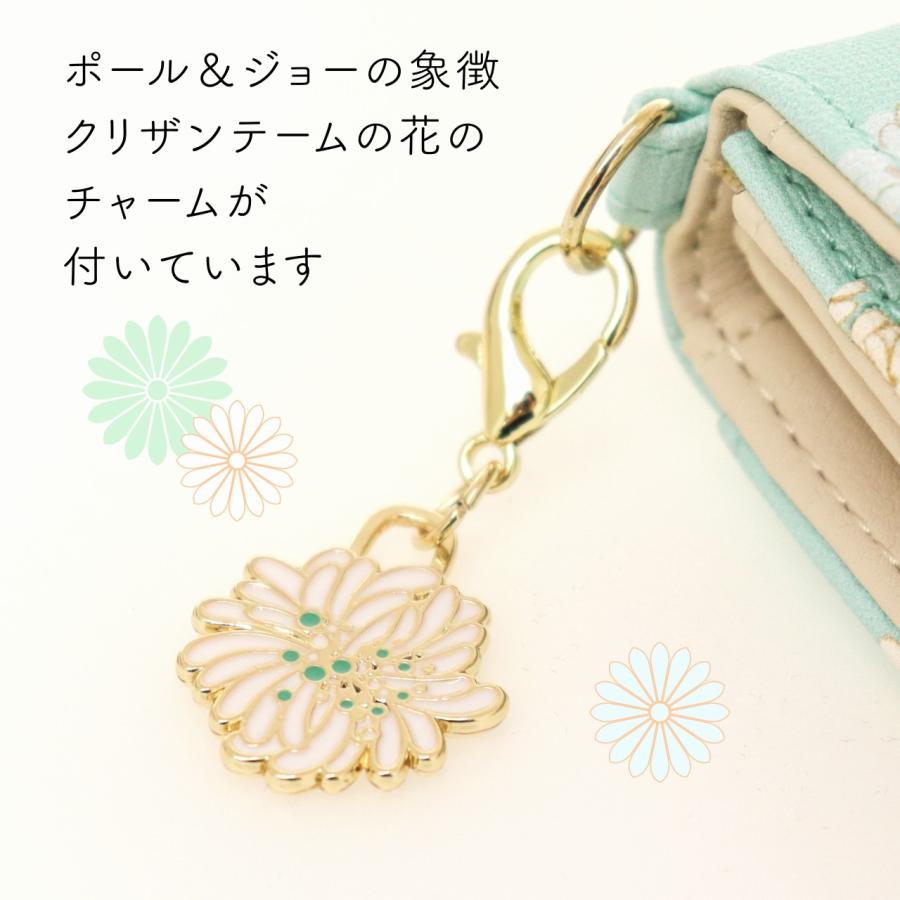 【ラッピング無料】【名入れ代込み】PAUL＆JOE ポール＆ジョー クリザンテーム・プリント 名刺入れ ブルー 名前 名入れ 彫刻 刻印 名入れギフト |  | 04
