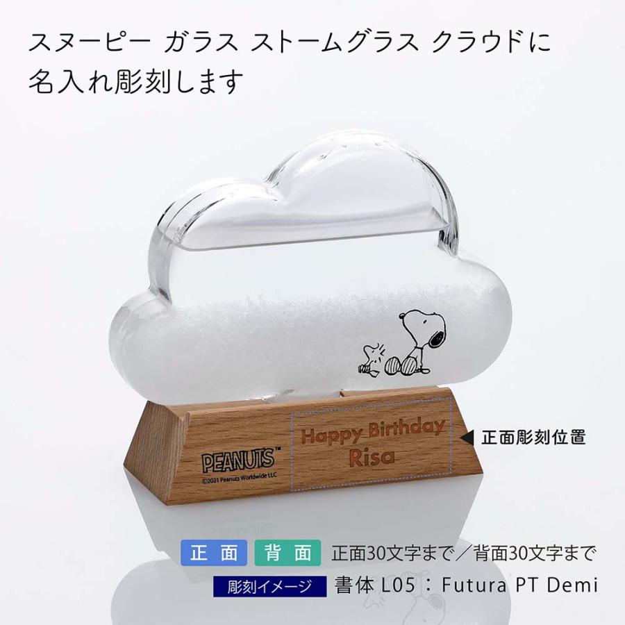 【ラッピング無料】【名入れ代込み】SNOOPY スヌーピー ガラス ストームグラス クラウド 名前 名入れ 彫刻 刻印 名入れギフト プレゼント 誕生日 記念日 |  | 01