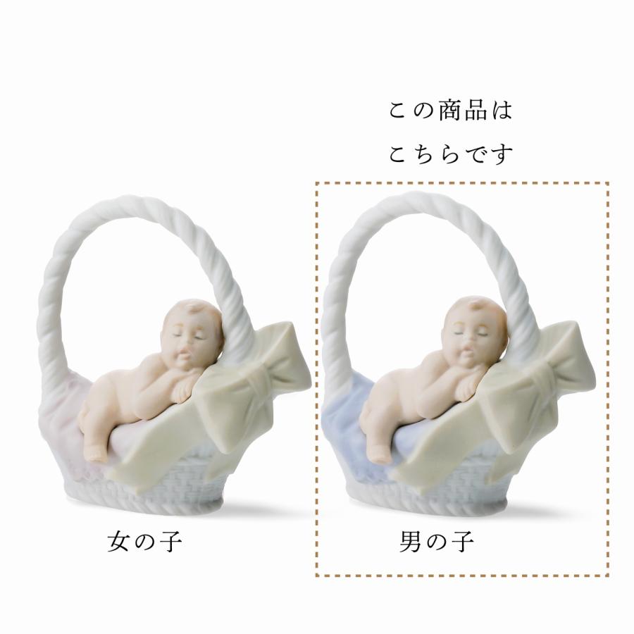リヤドロ お誕生日おめでとう 男の子・SWAROVSKI スワロフスキー 台座 Lサイズ オリジナルセット 名前 彫刻 刻印 お祝い 出産祝 プレゼント 【医用】 置き物
