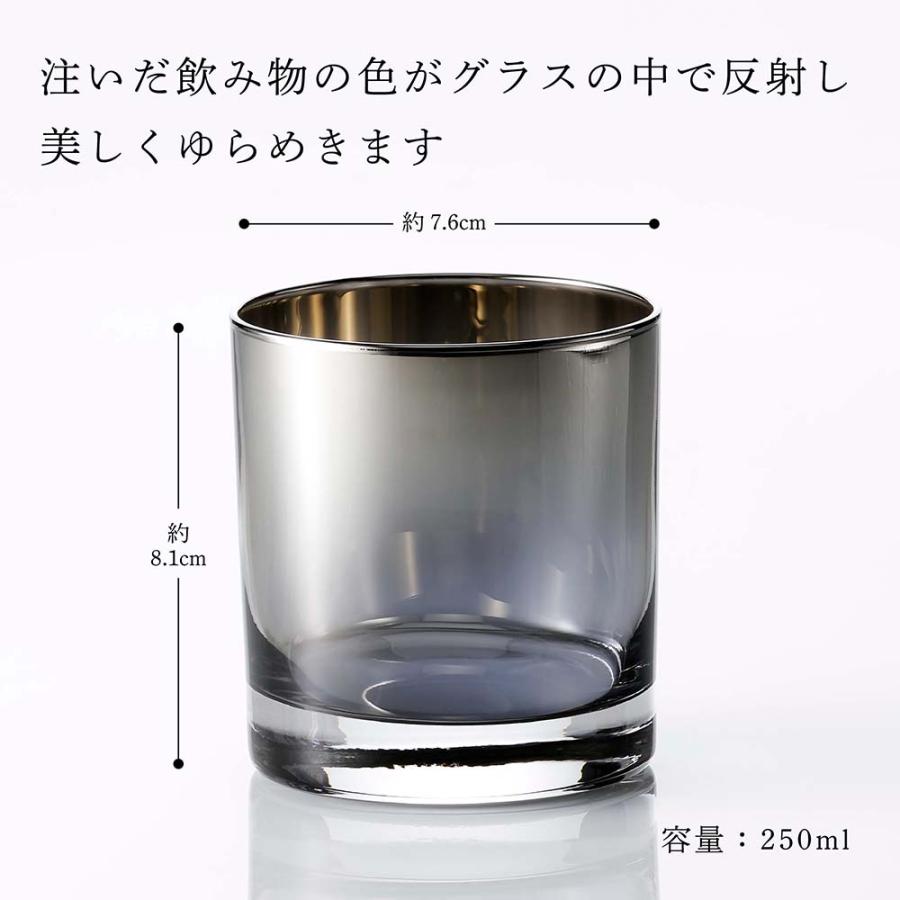 PROGRESS プログレス Bout Silver ロックグラス 250ml 名入れ彫刻代込み 父の日 還暦祝い 退職祝い 高級 ブランド 正規品 焼酎 おしゃれ ウイスキー チタン加工 |  | 02