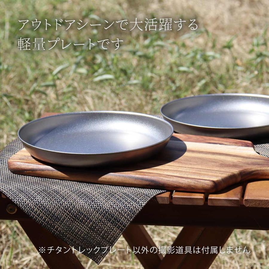 snowpeak スノーピーク チタントレックプレート 18cm USA LIMITED ITEM オリジナルペア 名入れ 名前 刻印 プレゼント ギフト アウトドア キャンプ 数量限定 軽量の画像